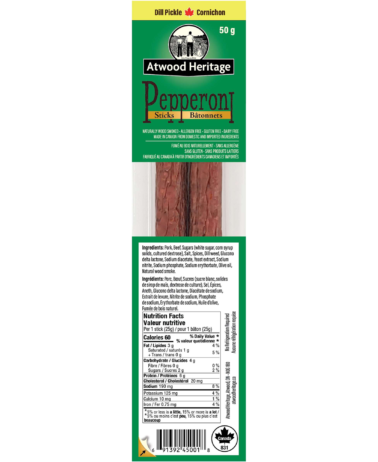 Atwood Heritage Pepperoni Sticks