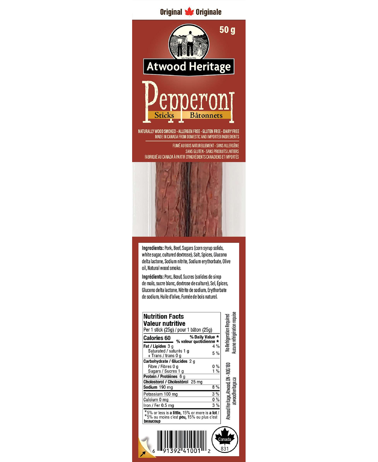 Atwood Heritage Pepperoni Sticks